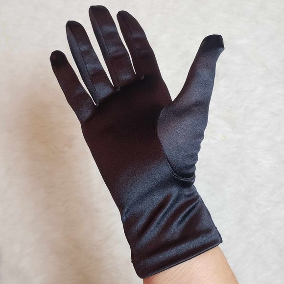 Van Raalte Women's Special Occasion Evening Gloves Black Bow Cuff with beads OS - Picture 5 of 7